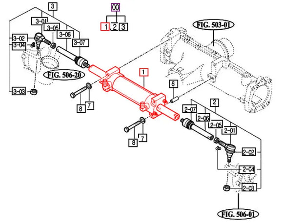 Mahindra Tractor Power Steering Cylinder 19954362000 Mahindra