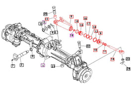 Mahindra Tractor Power Steering Cylinder Assembly 19453171AG0 Mahindra Direct Parts