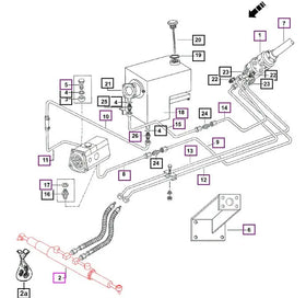 Mahindra Tractor Power Steering Cylinder E008003228B91 Mahindra