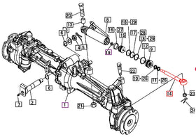 Mahindra Tractor Power Steering Cylinder Rod 19642207AG0 Mahindra