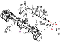 (Limited Availability) Mahindra Tractor Power Steering Cylinder Rod 19642207AG0