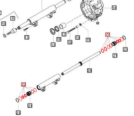 Mahindra Tractor Power Steering Cylinder Seal Kit (Requires 2) 006518835U1 Mahindra Direct Parts