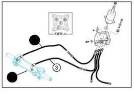 Mahindra Tractor Power Steering Cylinder (With Updated Hoses) 14524070081 Mahindra Direct Parts