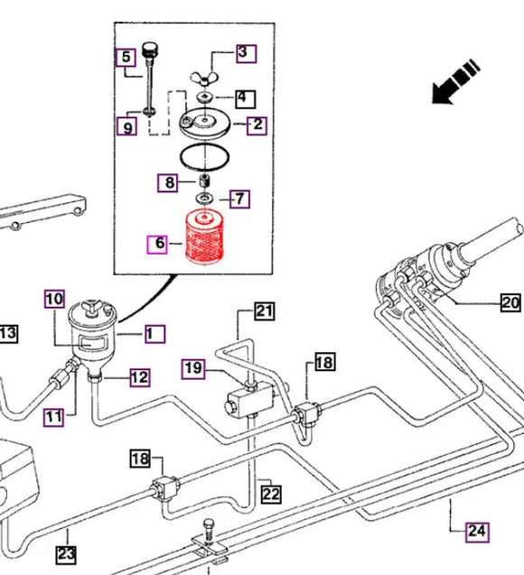 Mahindra Tractor Power Steering Filter 005554639R1 Mahindra