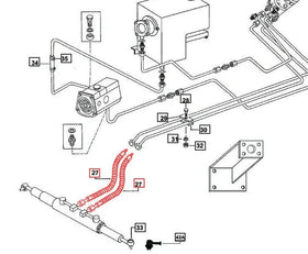 Mahindra Tractor Power Steering Hose 005559362B91 Mahindra