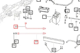 Mahindra Tractor Power Steering Hose 007203104D1 Mahindra Direct Parts