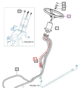 Mahindra Tractor Power Steering Hose 11614073100 Mahindra Direct Parts