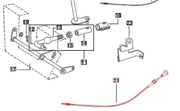 Mahindra Tractor Pull Stop Cable 005557007R91 Mahindra Direct Parts