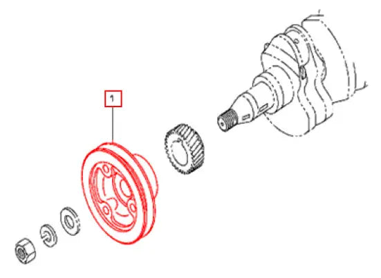 Mahindra Tractor Pulley Crank 120 31n20 01200 006053046N01 Mahindra Direct Parts