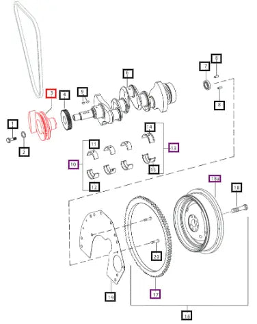 Mahindra Tractor Pulley Fan Drive 006005531D1 Mahindra Direct Parts