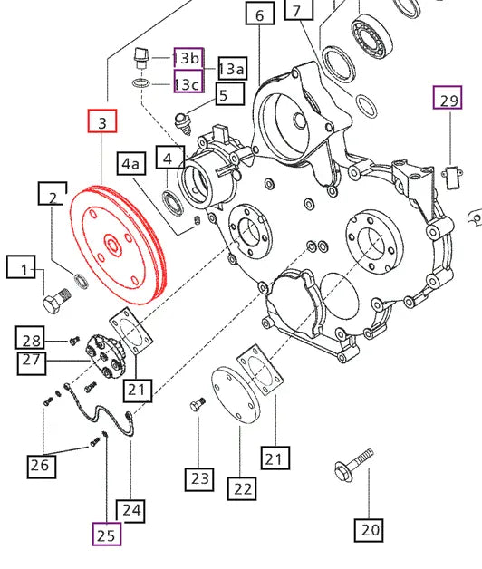 Mahindra Tractor Pulley Hydraulic Pump Splined - Single Groove 006008485F91 Mahindra Direct Parts