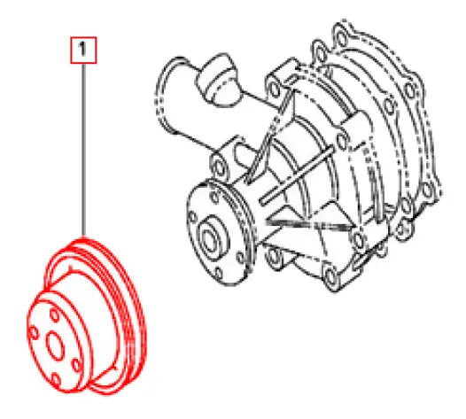 Mahindra Tractor Pulley W Pump 98 31n45 00400 006053005N01 Mahindra Direct Parts