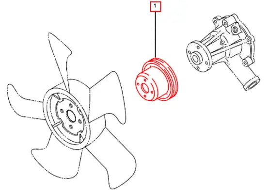 Mahindra Tractor Pulley Water Pump 30n48 00500 006054228K01 Mahindra Direct Parts