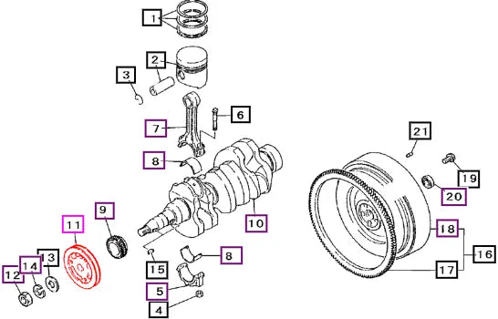 Mahindra Tractor Pulley, Crankshaft 30H2000500 Mahindra Direct Parts