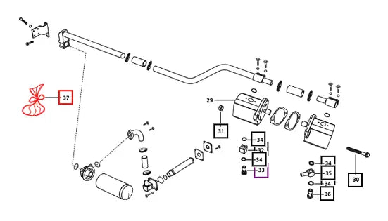 Mahindra Tractor Pump Seal Kit E007204735D91 Mahindra Direct Parts