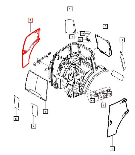 Mahindra Tractor RH Door 007642975U91 Mahindra Direct Parts