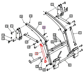 Mahindra Tractor RH Right Bucket Tilt Cylinder ANSC1600E-90R0 Mahindra Direct Parts