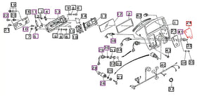 Mahindra Tractor RH Right Dash Panel Decal Mahindra