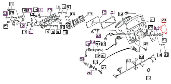 Mahindra Tractor RH Right Dash Panel Decal Mahindra