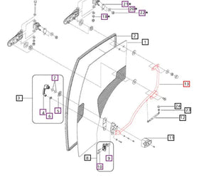 Mahindra Tractor RH Right Door Grab Bar Interior Handle E007518622D1 Mahindra