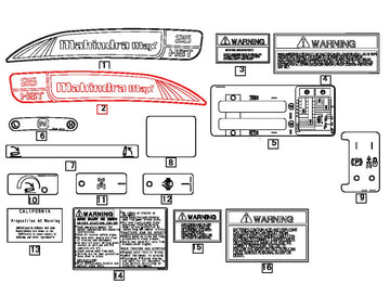 Mahindra Tractor RH Right Model Decal 19478706001 Mahindra Direct Parts
