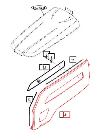 Mahindra Tractor RH Side Cover 12626014000MR Mahindra Direct Parts