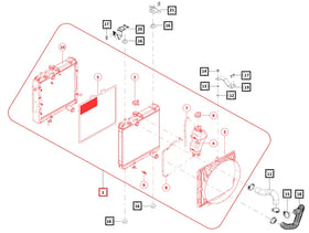 Mahindra Tractor Radiator 008021916N01 Mahindra Direct Parts