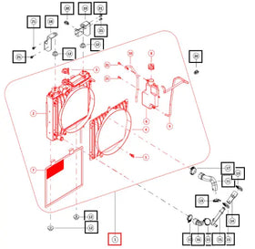 Mahindra Tractor Radiator 008024425K91 Mahindra Direct Parts