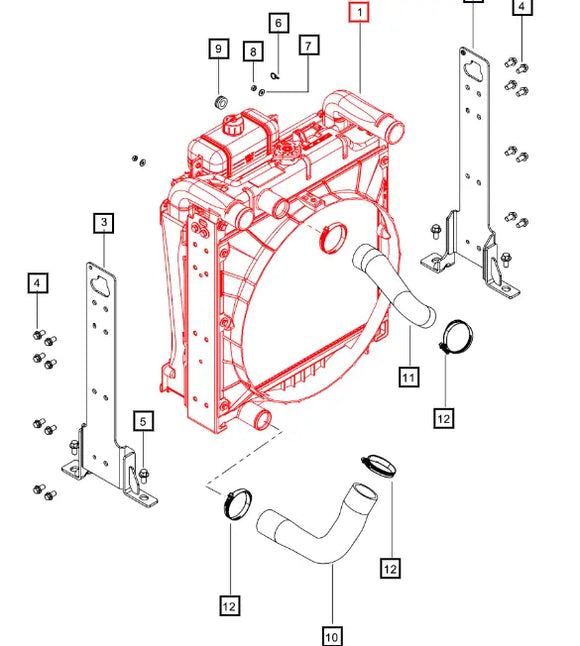 Mahindra Tractor Radiator 008030940U91 Mahindra Direct Parts