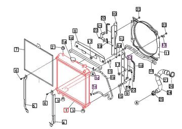 Mahindra Tractor Radiator 10620665000 Mahindra Direct Parts