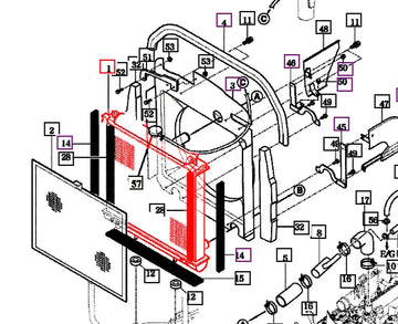 Mahindra Tractor Radiator 12411042100 Mahindra Direct Parts