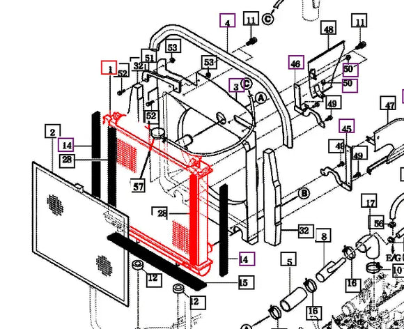 Mahindra Tractor Radiator 12411042100 Mahindra Direct Parts
