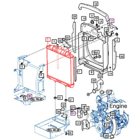 Mahindra Tractor Radiator 13011042100 Mahindra