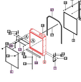 Mahindra Tractor Radiator 18501042100 Mahindra Direct Parts