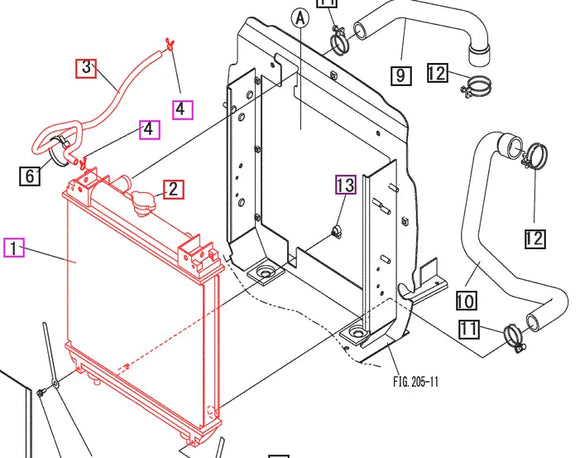 Mahindra Tractor Radiator 19410412001 Mahindra Direct Parts