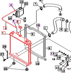 Mahindra Tractor Radiator 19560412000