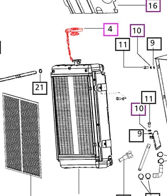 Mahindra Tractor Radiator Cap 006001118R91 Mahindra Direct Parts