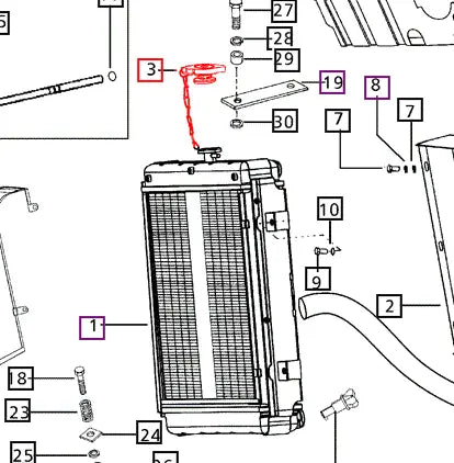 Mahindra Tractor Radiator Cap 006001119R91 Mahindra Direct Parts
