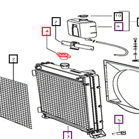 Mahindra Tractor Radiator Cap 006009818D1 Mahindra Direct Parts