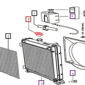 Mahindra Tractor Radiator Cap 006009818D1 Mahindra Direct Parts