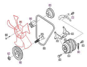 Mahindra Tractor Radiator Cooling Fan E5752-74111 Mahindra