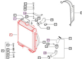 Mahindra Tractor Radiator E006016787B92 Mahindra Direct Parts