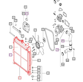 Mahindra Tractor Radiator E006017012D91 Mahindra Direct Parts