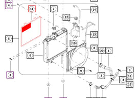 Mahindra Tractor Radiator Filter Screen Protector 008024909K01 Mahindra
