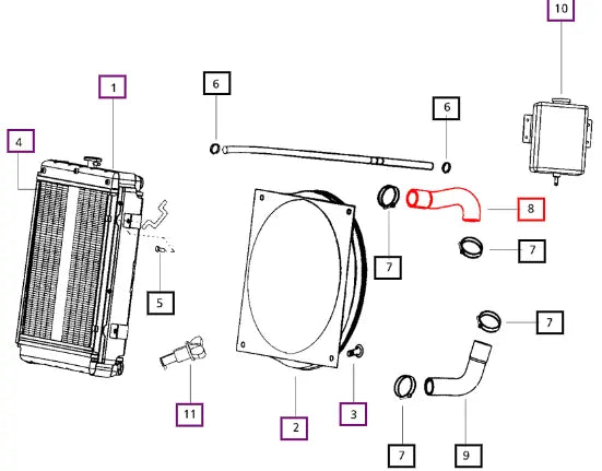 Mahindra Tractor Radiator Hose 006000603F1 Mahindra Direct Parts
