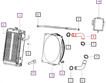 Mahindra Tractor Radiator Hose 006000603F1 Mahindra Direct Parts