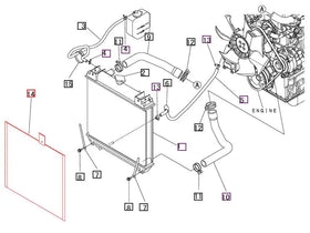 Mahindra Tractor Radiator Screen 19560414AG0 Mahindra Direct Parts
