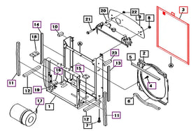 Mahindra Tractor Radiator Screen 19680438AG0 Mahindra