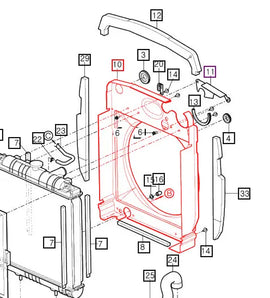 Mahindra Tractor Radiator Shroud 12391042200 Mahindra Direct Parts
