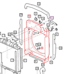 Mahindra Tractor Radiator Shroud 12391042200